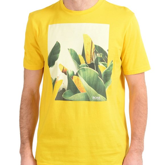 hugo boss yellow t shirt
